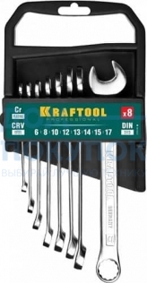 Набор комбинированных гаечных ключей 8 шт, 6 - 17 мм, KRAFTOOL 27079-H8C_z01
