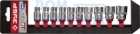Набор торцовых головок МАСТЕР (10 шт; 8-19 мм; 3/8"; Cr-V) Зубр 27654-H10