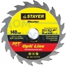 Диск пильный по дереву MASTER «OPTI-Line» (140х20 мм; 20Т) для циркулярных пил Stayer 3681-140-20-20