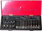 Набор инструментов TORX ключи E6-E24, головки E10-E24 в кейсе 24шт JTC-K4241